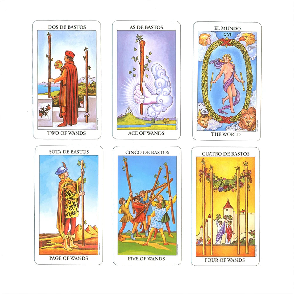 Classic Rider Tarot Cards in Spanish Version