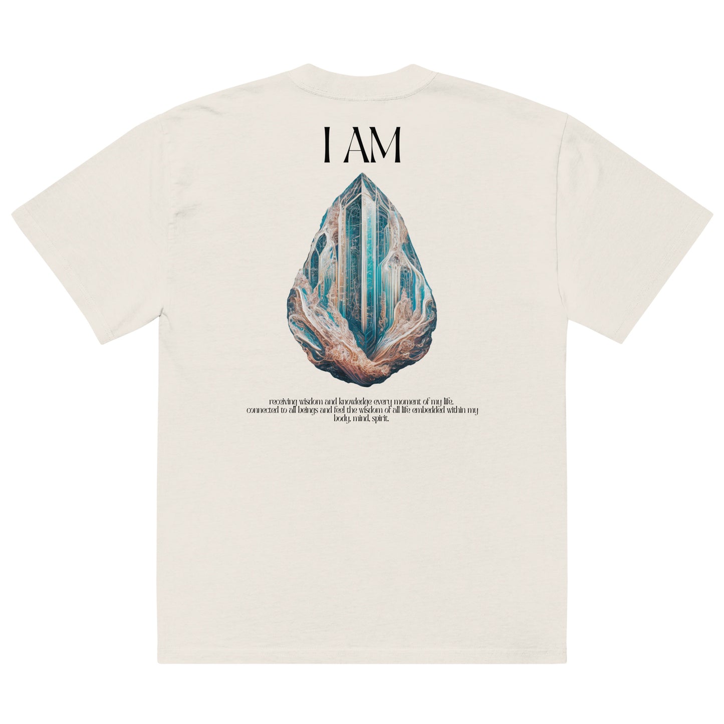 Oversized "I AM" Wisdom T-shirt with affirmations