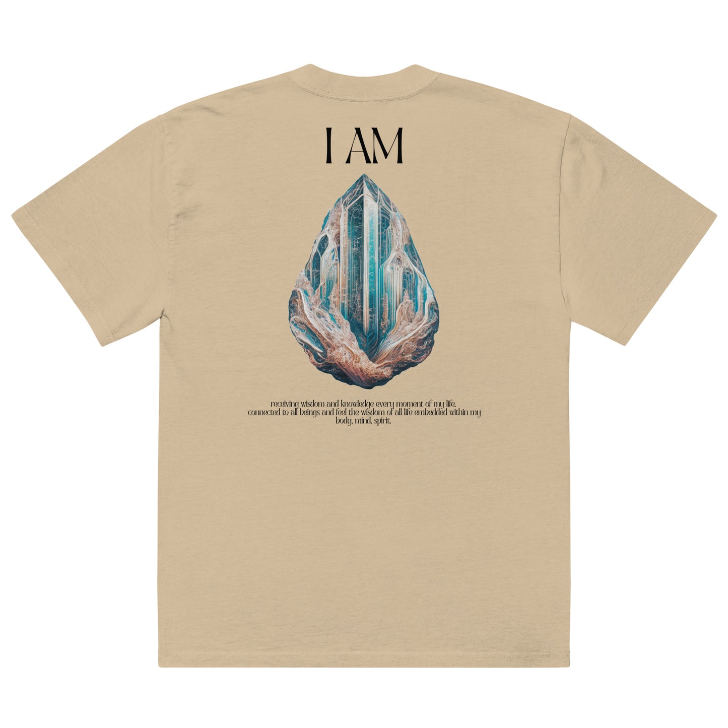 Oversized "I AM" Wisdom T-shirt with affirmations