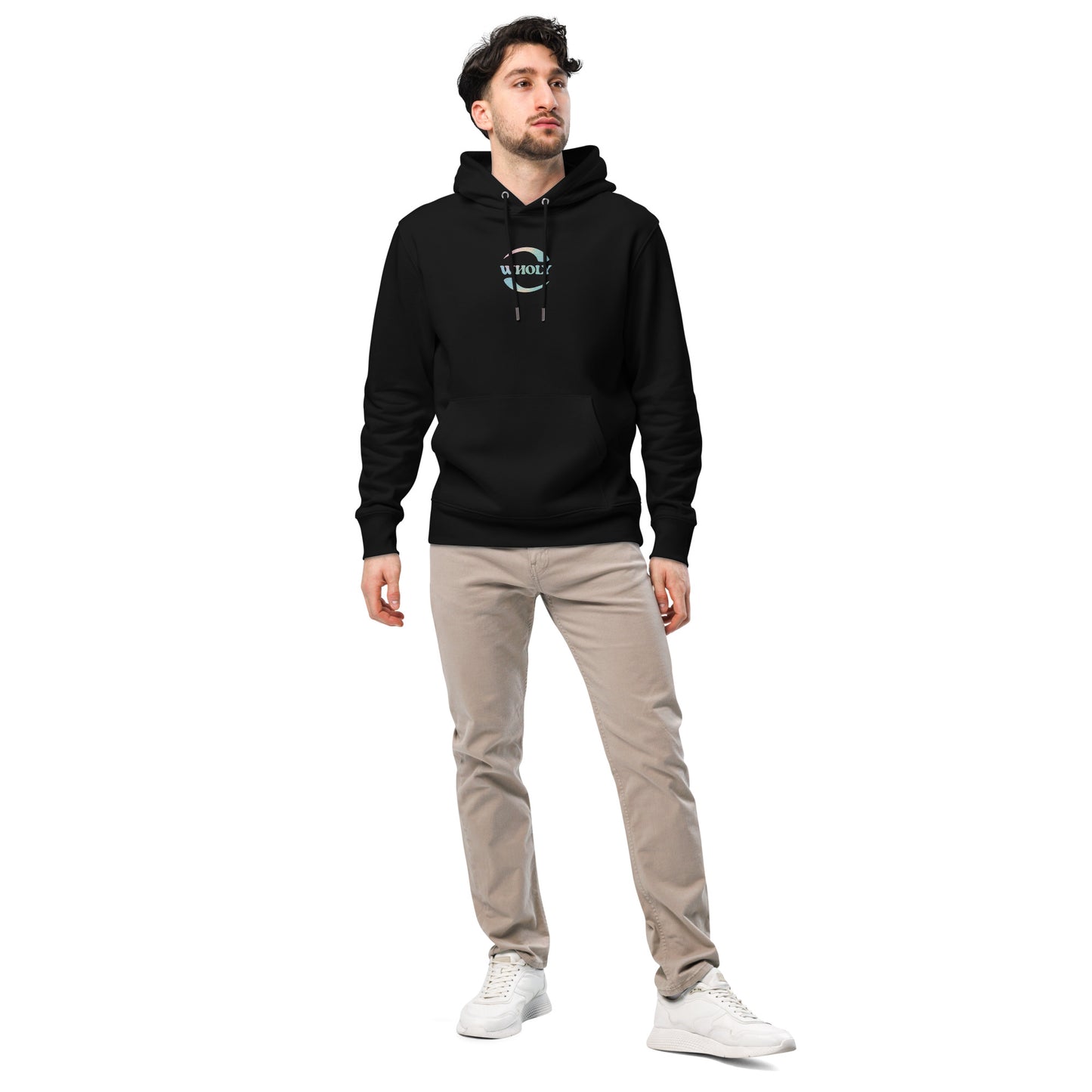 "WHOLY" Embroidery Hoodie