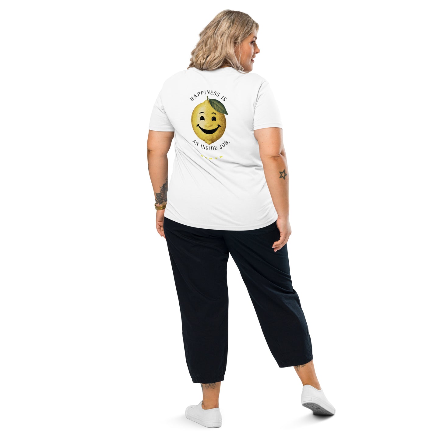 Happiness Embroidery T-Shirt with affirmations