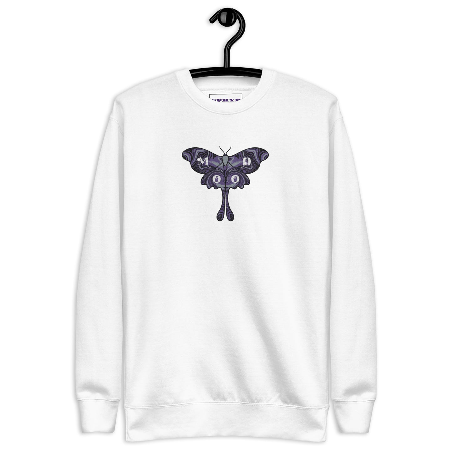 "Mood" Butterfly Embroidery Sweatshirt